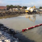 Barrage filtrant anti-MES et rideau anti-turbidités - zone de chantier