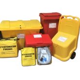 Kit absorbant d'urgence : chariot, coffre de stockage, sacoche ...