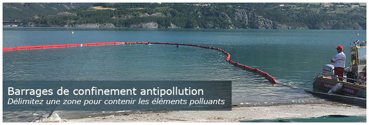 Barrage de confinement antipollution